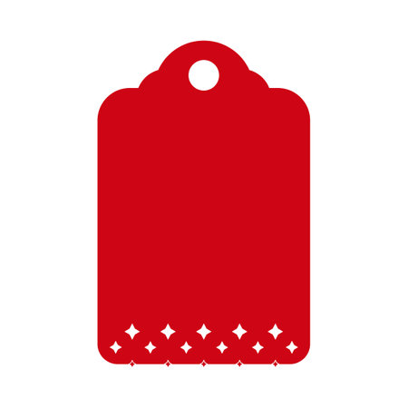 Christmas tag design.Blank Holiday template for Xmas handmade gifts. Vector illustrationのイラスト素材