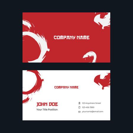 Business card design template. Creative and clean business card vector illustration.のイラスト素材