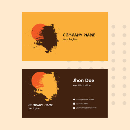 Business card design template. Modern Creative and Clean identity Card Vector Illustration.のイラスト素材
