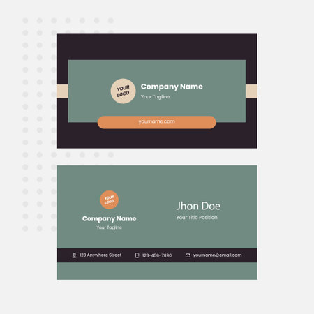 Business card template. Modern flat design. Vector Illustration. EPS 10のイラスト素材