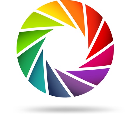 Colorful shutter aperture のイラスト素材