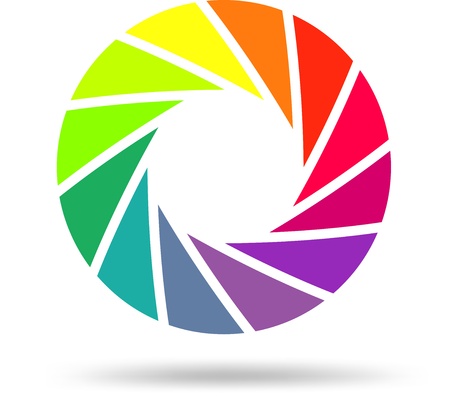 Colorful shutter aperture のイラスト素材