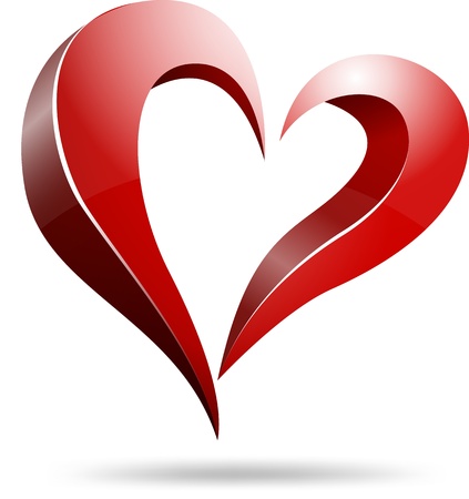 Logo heart shape design のイラスト素材
