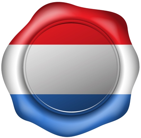 Wax seal with the Dutch flag のイラスト素材