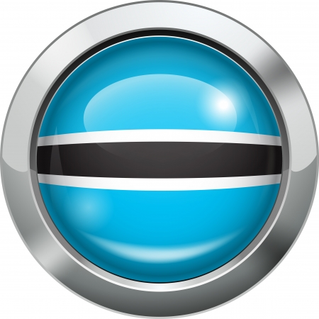 Botswana flag metal button のイラスト素材