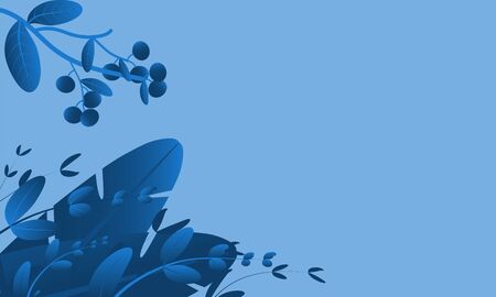 Leaves background with beautiful color blue classic. Vector Background for business templateのイラスト素材