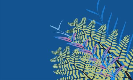 Leaves background with beautiful color blue classic. Vector Background for business templateのイラスト素材