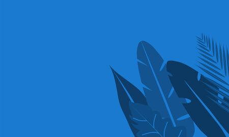 Leaves background with beautiful color blue classic. Vector Background for business templateのイラスト素材