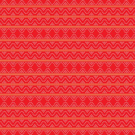 Seamless geometric ornamental pattern background. seamless traditional textile bandhani sari border. creative seamless indian bandhani textures border designのイラスト素材
