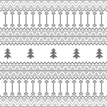 Seamless geometric ornamental vector pattern with dots black design. Abstract background motif ulos. creative design cloth pattern. tribal ethnic flat design. Fabric printのイラスト素材