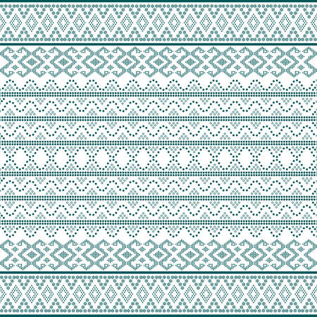 Seamless geometric background motif ulos batak. seamless traditional textile bandhani sari border. creative seamless indiant bandhani textures border designのイラスト素材