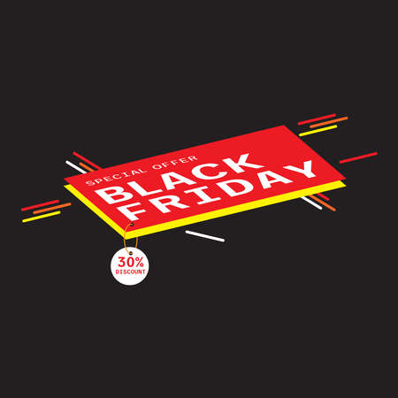 Special offer Black friday with discount 30%のイラスト素材