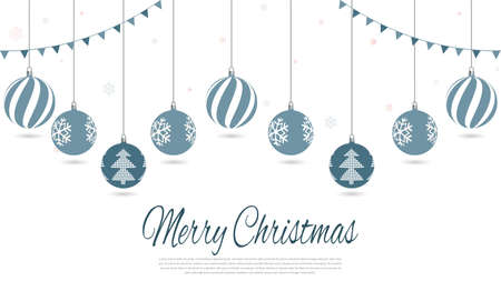 Merry christmas and happy new year background with realistic christmas elementsのイラスト素材