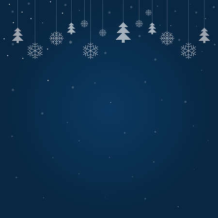 Merry Christmas and Happy Holidays greeting card, frame, banner. New Year. Christmas red gifts, presents on blue background top view. Winter holiday xmas theme.のイラスト素材