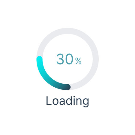 Loading progress User interface elements for mobile app. UI icons. Vector illustration. Simple modern design. For mobile, web, social media, business. Neumorphism.のイラスト素材