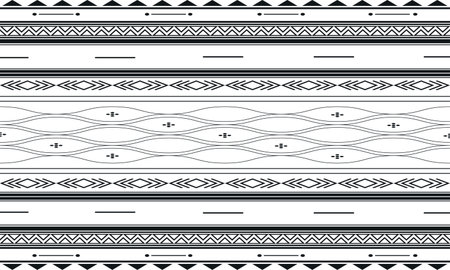 Seamless ethnic pattern black and white with geometric elements, best used for your print textile, fabric, cloth. vector illustrationのイラスト素材