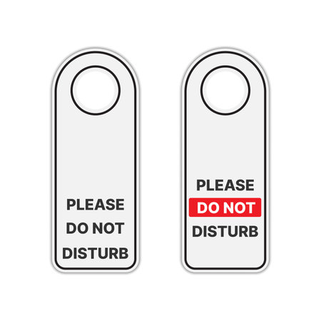 Do not disturb sign hanging door. template sign for your hanging door in office, hotel, etc with vector illustrationのイラスト素材