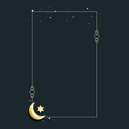 Template invitation with frame border Ramadan kareem. card invitation template vector illustrationのイラスト素材