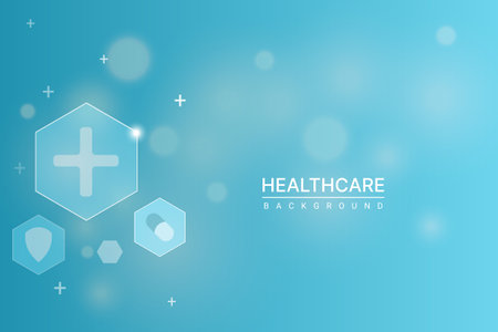 Healthcare, medical, technology and science wallpaper template. vector illustrationのイラスト素材