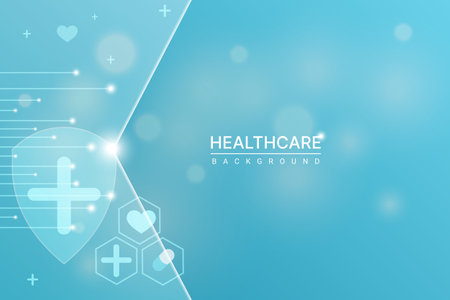 Healthcare, medical, technology and science wallpaper template. vector illustrationのイラスト素材