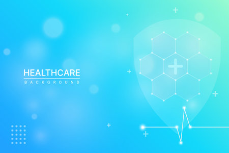 Healthcare, medical, technology and science wallpaper template. vector illustrationのイラスト素材