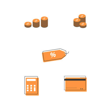 Simple Set of Financial icon. money, finance, paymentsのイラスト素材