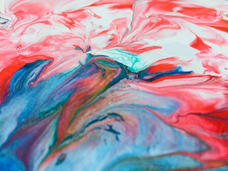Close Up Colorful Fluid Pouring Abstract Art Acrylic Painting Texture Background
