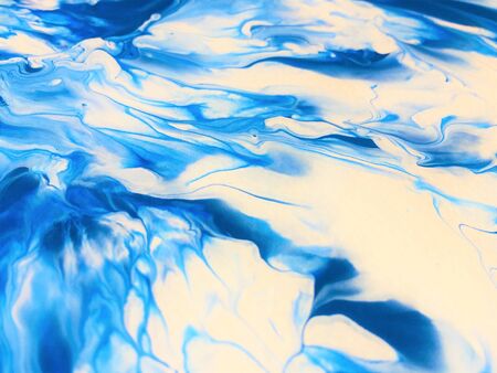 Close Up Colorful Fluid Pouring Abstract Art Acrylic Painting Texture Backgroundの写真素材