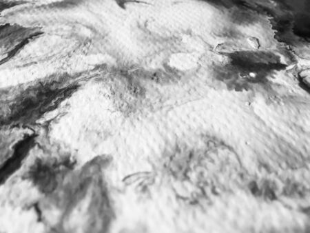 Close Up Black And White Colors Fluid Pouring Abstract Art Acrylic Painting Texture Background