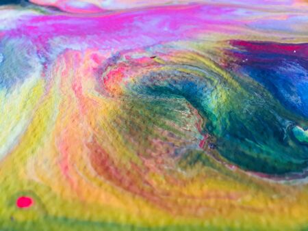 Close Up Colorful Fluid Pouring Abstract Art Acrylic Painting Texture Background