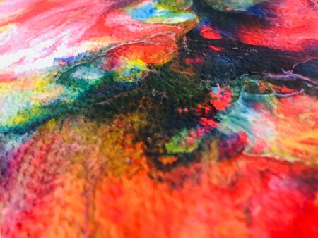 Close Up Colorful Fluid Pouring Abstract Art Acrylic Painting Texture Background