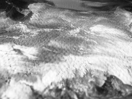 Close Up Black And White Colors Fluid Pouring Abstract Art Acrylic Painting Texture Background