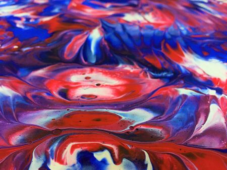 Close Up Colorful Fluid Pouring Abstract Art Acrylic Painting Texture Background