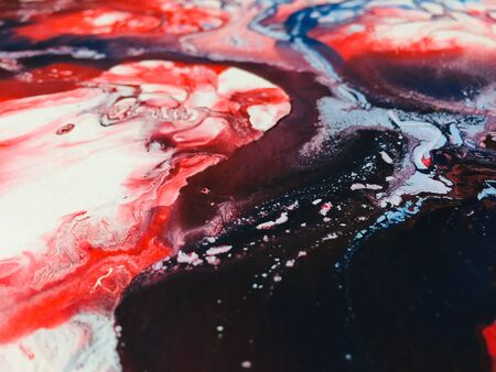 Close Up Colorful Fluid Pouring Abstract Art Acrylic Painting Texture Background