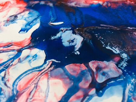 Close Up Colorful Fluid Pouring Abstract Art Acrylic Painting Texture Background