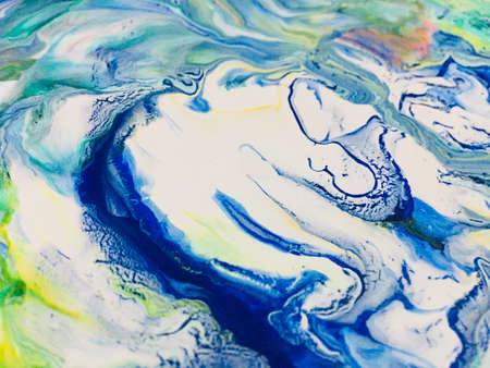 Close Up Colorful Fluid Pouring Abstract Art Acrylic Painting Texture Background