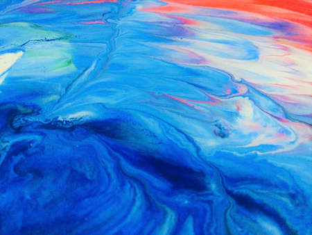 Close Up Colorful Fluid Pouring Abstract Art Acrylic Painting Texture Background