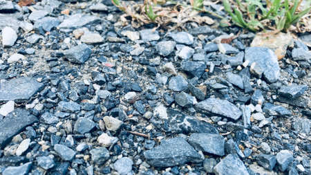 Stone and Grass in Natural Nature Texture Backgroundの写真素材