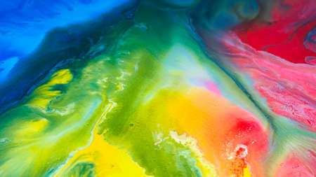Close Up Colorful Fluid Pouring Abstract Art Acrylic Painting Texture Background