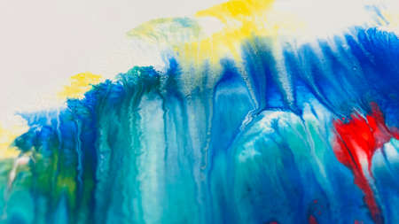 Close Up Colorful Fluid Pouring Abstract Art Acrylic Painting Texture Background