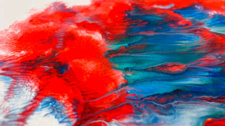 Close Up Colorful Fluid Pouring Abstract Art Acrylic Painting Texture Background