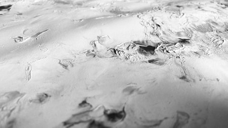Close Up Black and White Colors Fluid Pouring Abstract Art Acrylic Painting Texture Background