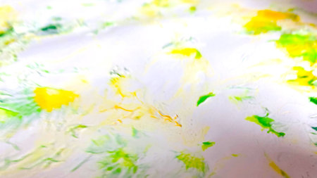 Close Up Colorful Fluid Pouring Abstract Art Acrylic Painting Texture Backgroundの写真素材