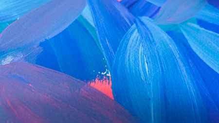 Close Up Colorful Fluid Pouring Abstract Art Acrylic Painting Texture Backgroundの写真素材