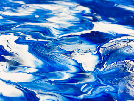 Close Up Colorful Fluid Pouring Abstract Art Acrylic Painting Texture Background