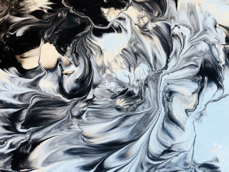 Close Up Colorful Fluid Pouring Abstract Art Acrylic Painting Texture Background