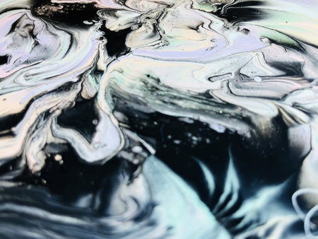 Close Up Colorful Fluid Pouring Abstract Art Acrylic Painting Texture Background