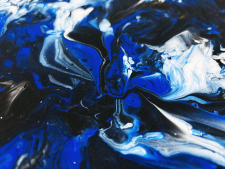Close Up Colorful Fluid Pouring Abstract Art Acrylic Painting Texture Background