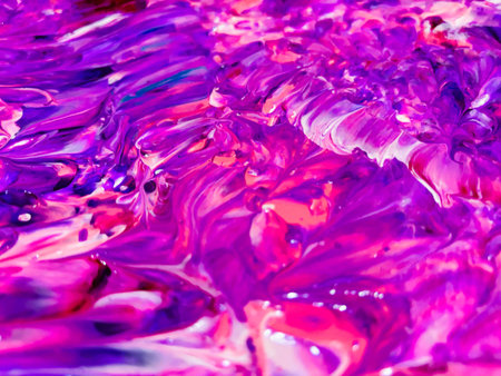 Close Up Colorful Fluid Pouring Abstract Art Acrylic Painting Texture Backgroundの写真素材