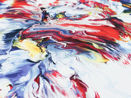 Close Up Colorful Fluid Pouring Abstract Art Acrylic Painting Texture Background